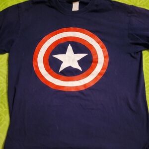 Navy Blue Superhero Shield T-Shirt
